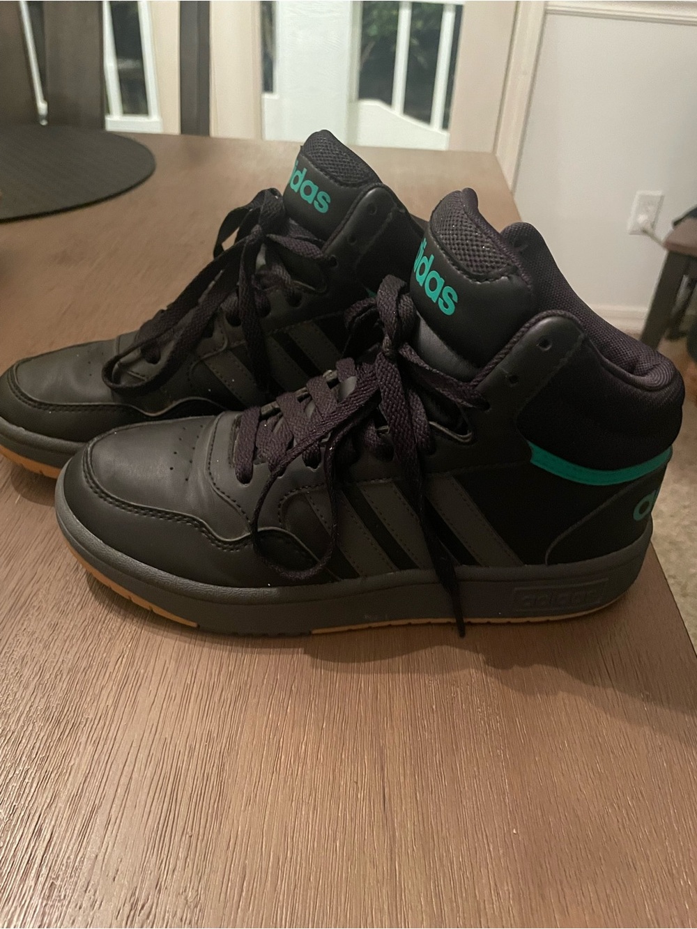 Adidas Black High-Top Sneakers Kids Size 4